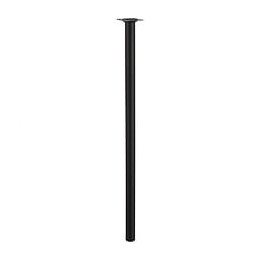 Pied De Table Basse Cylindrique Fixe Acier Époxy Noir, 70 Cm