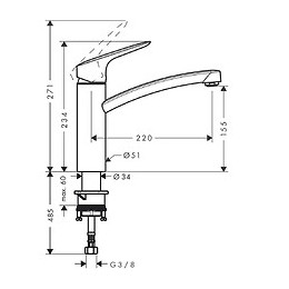 Mitigeur Cuisine Logis M31 160