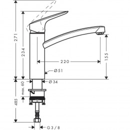 Mitigeur Cuisine Logis M31 160