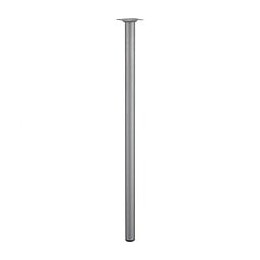 Pied De Table Basse Cylindrique Fixe Acier Mat Gris, 70 Cm