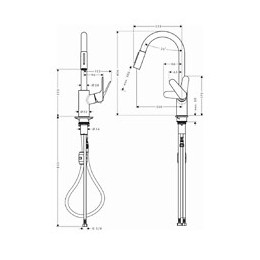 Hansgrohe Mitigeur Cuisine Avec Douchette Focus M41 24 2 Jets Chrome