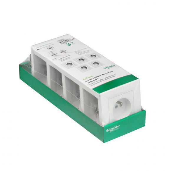 Lot De 5 Prises 2p+t Asfora