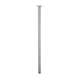 Pied De Table Cylindrique Fixe Acier Mat Gris, 80 Cm