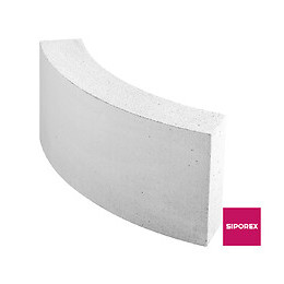 Carreau courbe Béton Cellulaire SIPOREX 10/25 Courbe 30 - 6