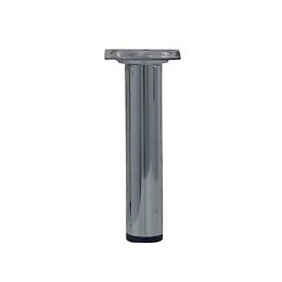 Pied Meuble Cylindrique Hettich Fixe Acier Chromé Gris