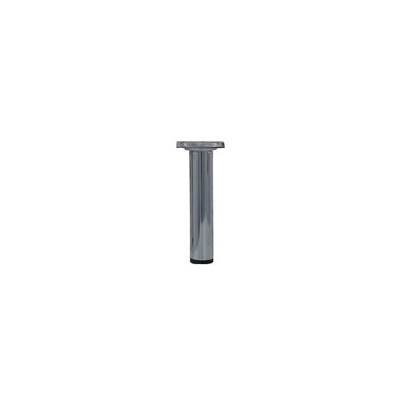Pied Meuble Cylindrique Hettich Fixe Acier Chromé Gris