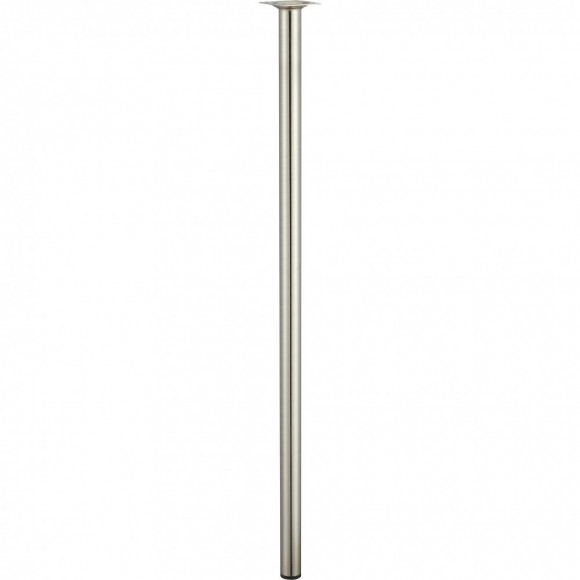 Pied De Table Cylindrique Fixe Acier Brossé Gris, 80 Cm
