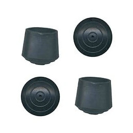 Embout De Meuble Caoutchouc Noir Ø 12 Mm - Lot De 8