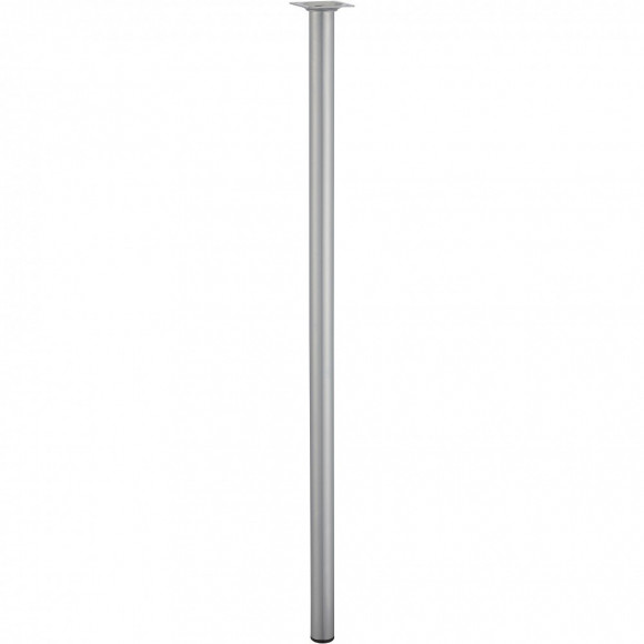 Pied De Table Cylindrique Fixe Acier Mat Gris, 80 Cm