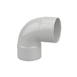 Coude gouttière PVC FF 87°30 DN80 couleur gris clair