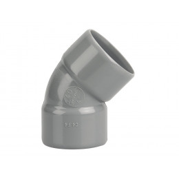 Coude PVC évacuation bâtiment FF 45° DN40
