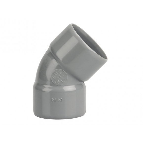 Coude PVC évacuation bâtiment FF 45° DN40