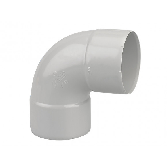 Coude gouttière PVC FF 87°30 DN80 couleur gris clair