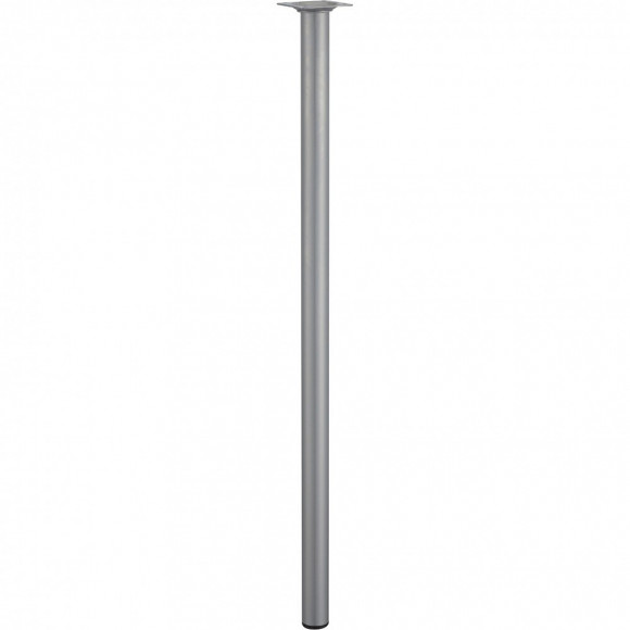 Pied De Table Basse Cylindrique Fixe Acier Mat Gris, 70 Cm