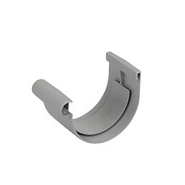 Jonction de profilé gouttière PVC demi-ronde 16 couleur gris clair
