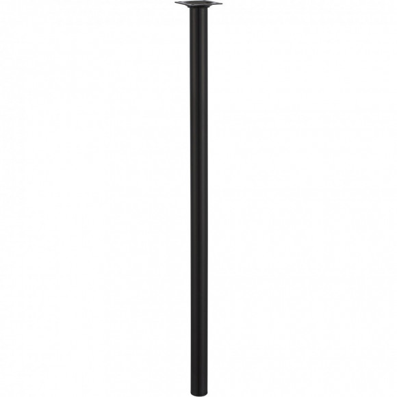 Pied De Table Basse Cylindrique Fixe Acier Époxy Noir, 70 Cm
