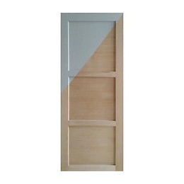 Porte Coulissante 3 Panneaux Placage Ayous Largeur 83