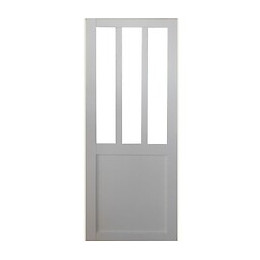 Porte Coulissante Atelier En Enrobe Blanc Largeur 93   Fabrique Et Envoye Depuis La France -