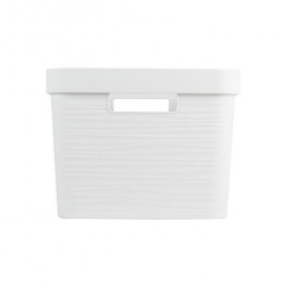 Boite De Rangement Decor Stone Blanc - 18 L