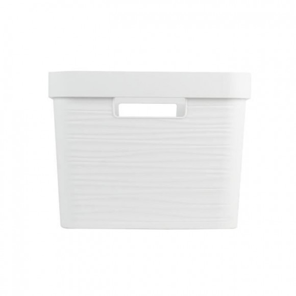Boite De Rangement Decor Stone Blanc - 18 L