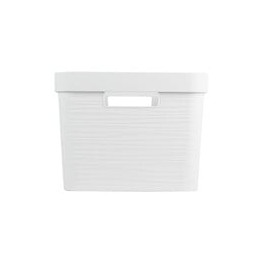 Boite De Rangement Decor Stone Blanc - 18 L