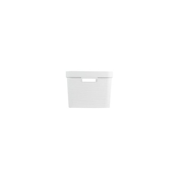 Boite De Rangement Decor Stone Blanc - 18 L