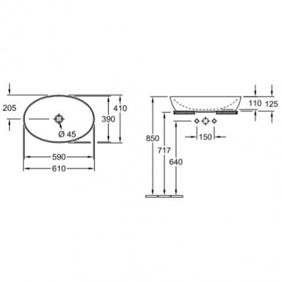 Vasque Ovale À Poser Artis, Blanc