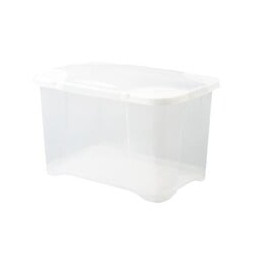 Eda Plastique Boite De Rangement Clipbox 40 L - Naturel Couvercle Avec Charniere - 54 X 36 X 33 Cm