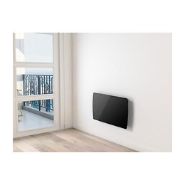 Oceanic 1500 Watts Rubis Radiateur Electrique Fixe A Inertie Seche - Ceramique - Facade Verre - Noir