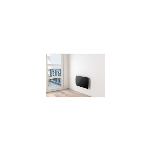 Oceanic 1500 Watts Rubis Radiateur Electrique Fixe A Inertie Seche - Ceramique - Facade Verre - Noir