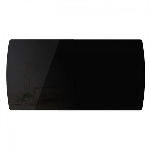 Oceanic 2000 Watts Rubis Radiateur Electrique Fixe A Inertie Seche - Ceramique -facade Verre - Noir