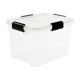Iris Ohyama Lot De 3 Boites De Rangement Hermetiques - Air Tight Box - At-sd - Plastique - Transparent - 28 L - 39 X 29 X 26 Cm