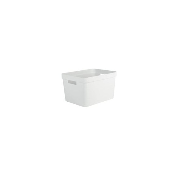 Boite De Rangement Decor Stone Blanc - 18 L