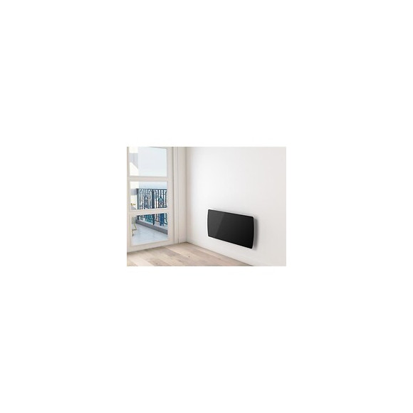Oceanic 2000 Watts Rubis Radiateur Electrique Fixe A Inertie Seche - Ceramique -facade Verre - Noir