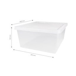 Iris Ohyama Set De 4 Boites De Rangement Avec Couvercle Ncb-17 - 4x 17 L - L40 X L34.5 X H16.8 Cm - Transparent