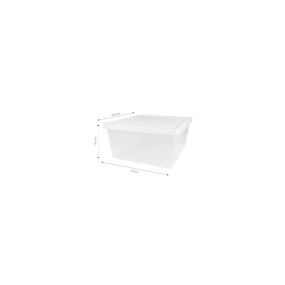 Iris Ohyama Set De 4 Boites De Rangement Avec Couvercle Ncb-17 - 4x 17 L - L40 X L34.5 X H16.8 Cm - Transparent
