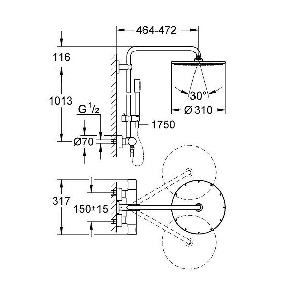 Colonne De Douche Thermostatique Rainshower System 310