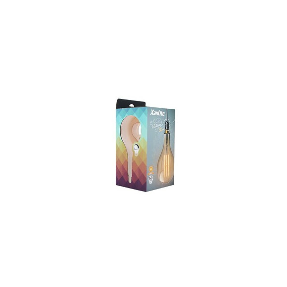 Ampoule Led Déco Goutte Giant (xxl) Au Verre Ambré, Culot E27, 8w Cons. (60w Eq.), 800 Lumens, Lumière Blanc Chaud