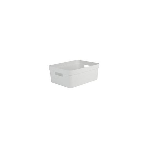 Boite De Rangement Decor Stone Blanc - 12 L