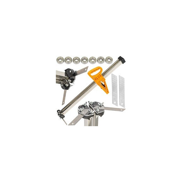 Power Tool - Cutter Pour Plaques De Plâtre - 2 Couteaux - Coupe 20-600 Mm - Épaisseur Max Plaque 10 Mm - Poids 1.7 Kg - Gris