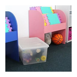 Iris Ohyama Set De 4 Boites De Rangement Avec Couvercle Ncb-40 - 4x 40 L - L54 X L39.5 X H24.5 Cm - Transparent