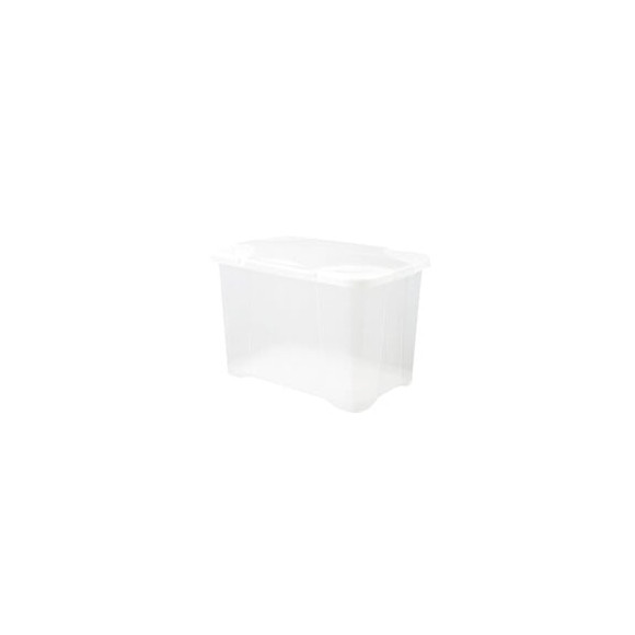 Eda Plastique Boite De Rangement Clipbox 60 L - Naturel Couvercle Avec Charniere - 60 X 40 X 40 Cm