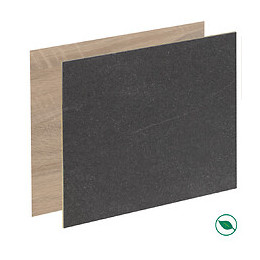 Crédence Stratifiée Noir Pietra/chêne Scié 3000 X 640 Ep 10 Mm