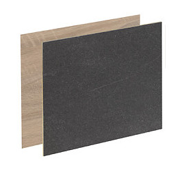 Crédence Stratifiée Noir Pietra/chêne Scié 3000 X 640 Ep 10 Mm