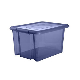 Eda Plastique Boite De Rangement Funny Box 80 L - Bleu Profond Acidule - 64,7 X 49,5 X 36,2 Cm