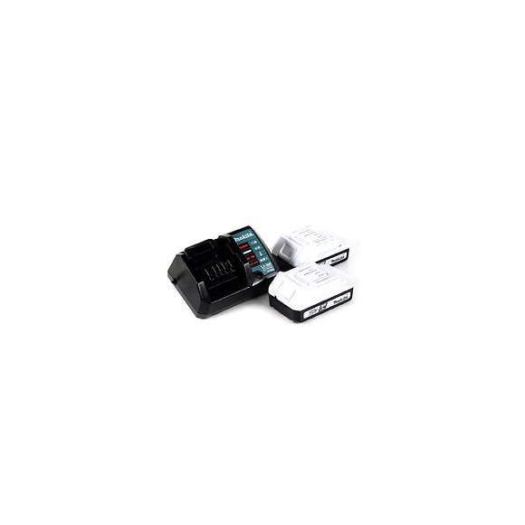 Makita Hp 457 Dwe Perceuse-visseuse À Percussion Sans Fil 18 V G-serie + 2x Batteries 1,5 Ah + Chargeur + 74 Pièces D'accesso