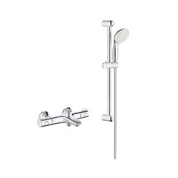 Robinet Thermostatique Bain Grotherm 800 Avec Ensemble De Douche Tempesta