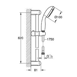 Robinet Thermostatique Bain Grotherm 800 Avec Ensemble De Douche Tempesta