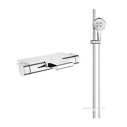 Robinet Bain Thermostatique Avec Tablette Grohtherm + Ensemble De Douche Rainshower