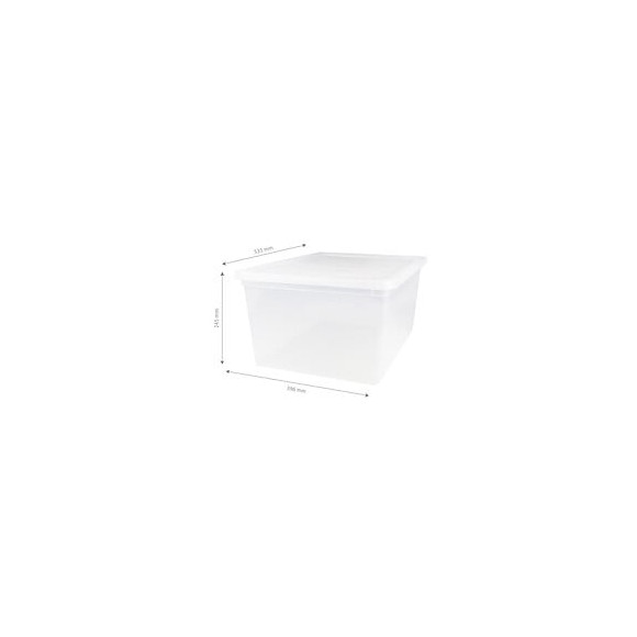 Iris Ohyama Set De 4 Boites De Rangement Avec Couvercle Ncb-40 - 4x 40 L - L54 X L39.5 X H24.5 Cm - Transparent